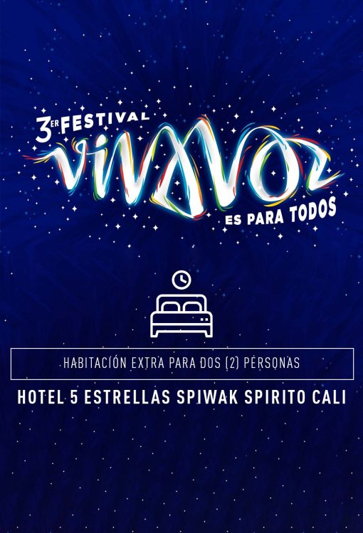 Noche extra de habitación en el Hotel 5 estrellas Spiwak Spirito Cali