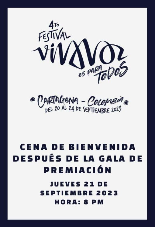 CENA DE BIENVENIDA DESPUÉS DE LA GALA DE PREMIACIÓN